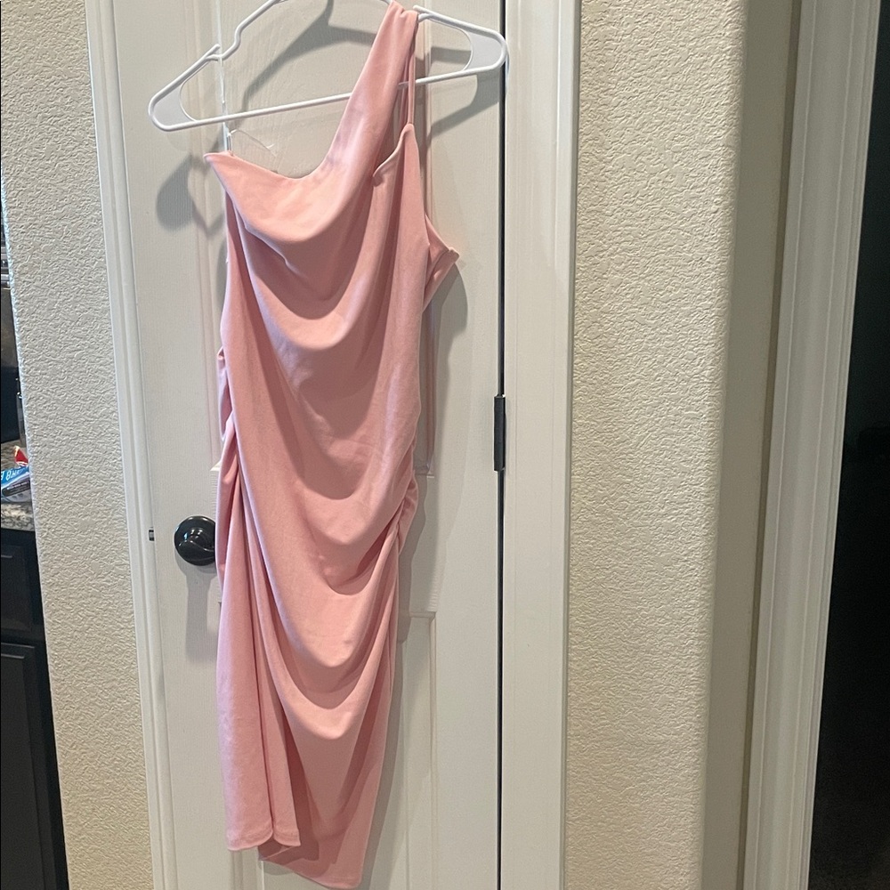 Grace Karin One-Shoulder Pink Dress